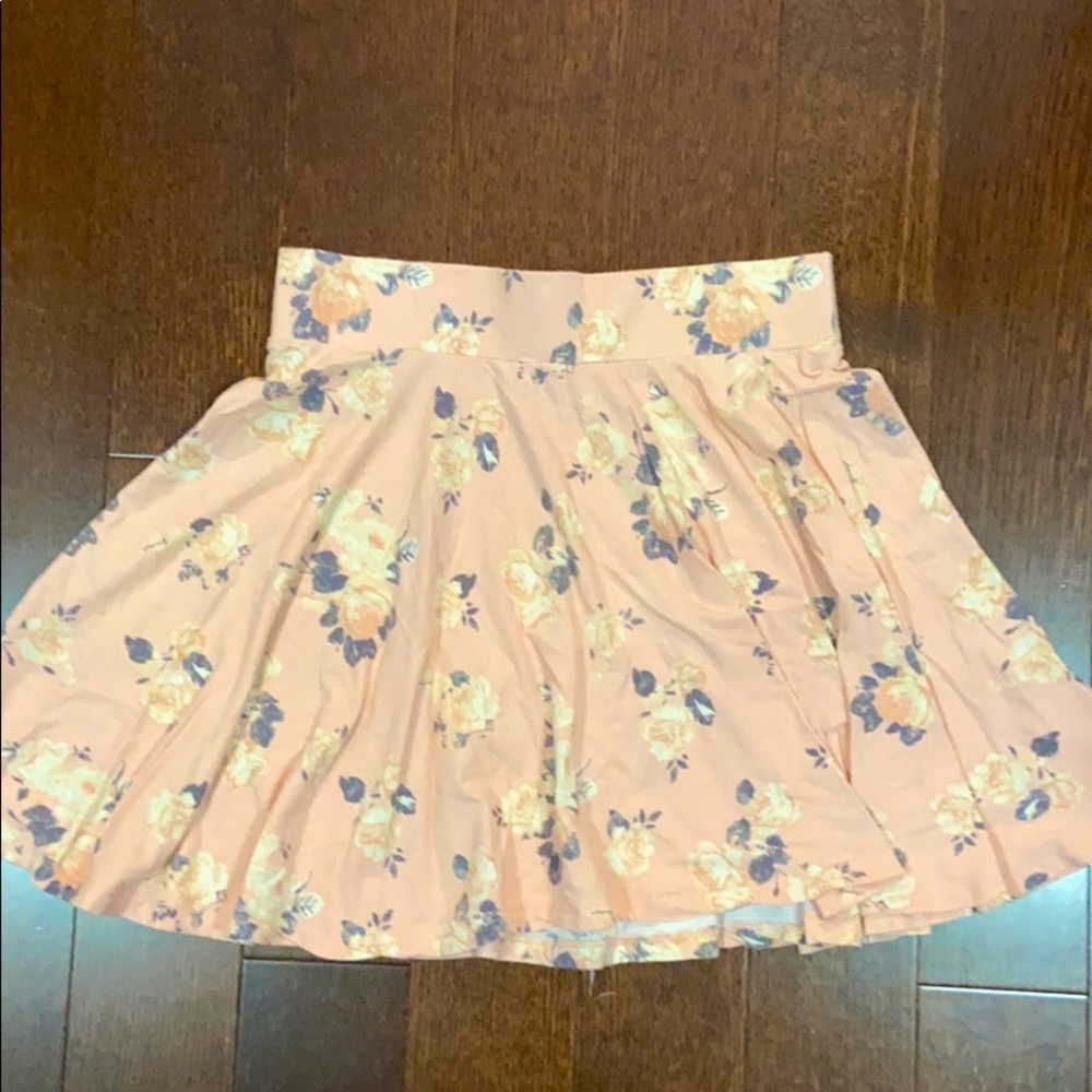 Pink floral skirt from urban outfitters